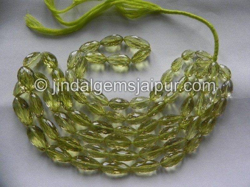 Lemon Quartz Concave Cut Nuggets Shape Beads